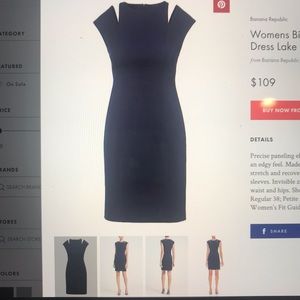 Banana Republic sheath dress navy blue NWT